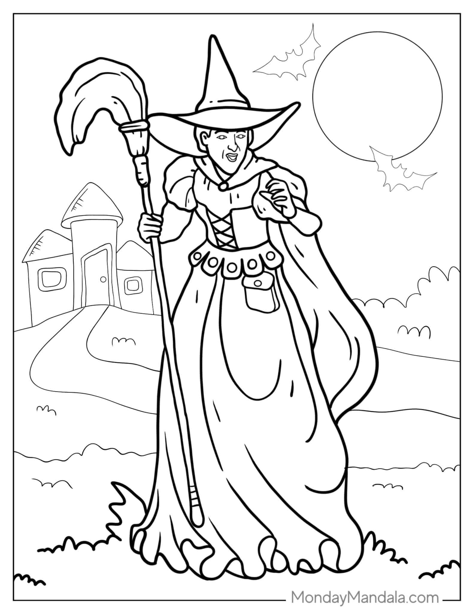 Witch Colouring Pages Pdf Witch Colouring Pages Pdf