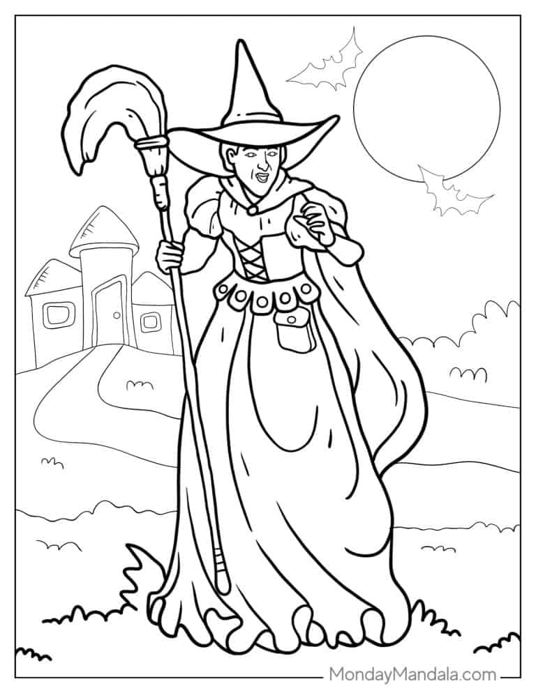 Wicked Witch Coloring Sheet Wicked Witch Coloring Sheet