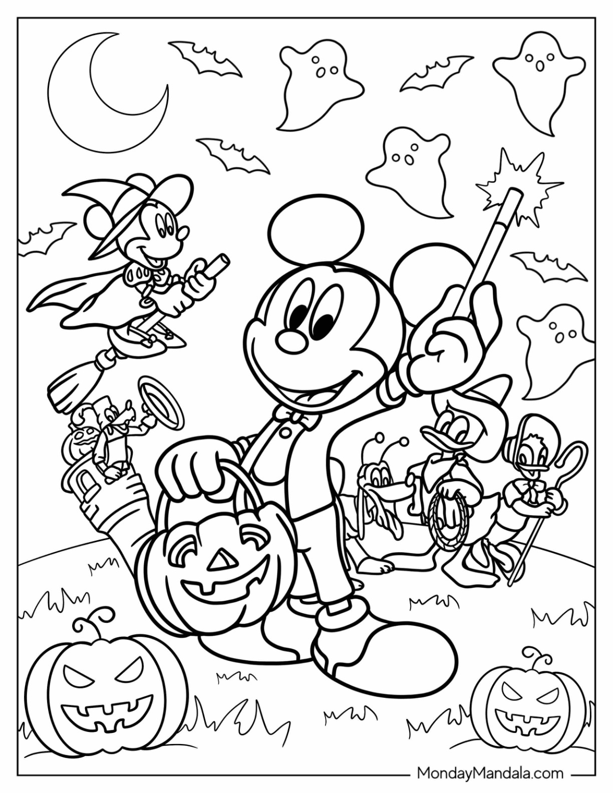 Halloween Disney Coloring Sheets