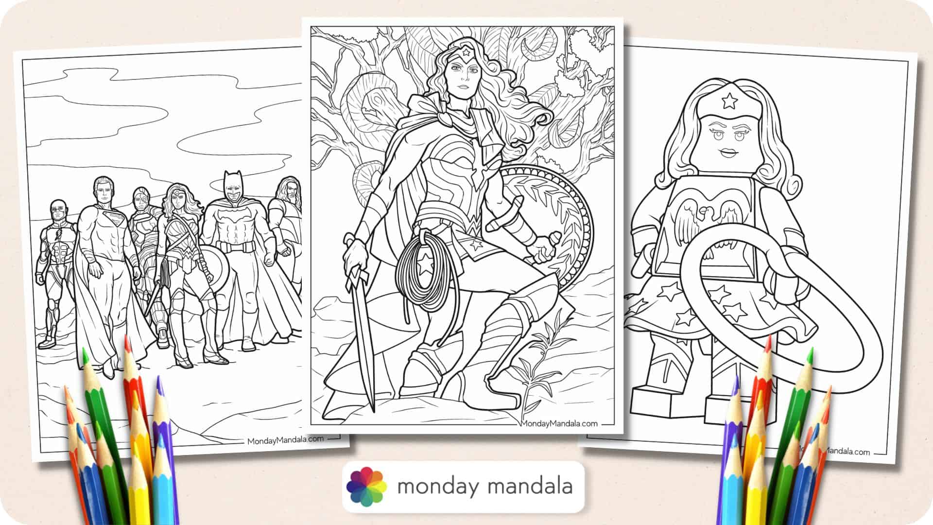 superheroes logos coloring pages