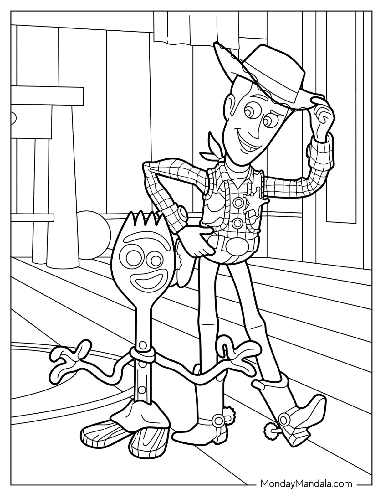Forky Toy Story Coloring Pages 2025 Forky Toy Story Coloring Pages 2025