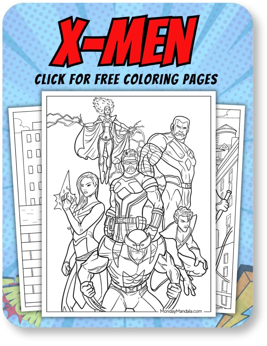 800 Superhero Coloring Pages (Free PDF Printables)