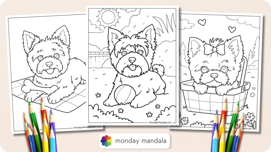 24 Yorkie Coloring Pages Free - Yorkie Coloring Pages Featured Image 1080x608