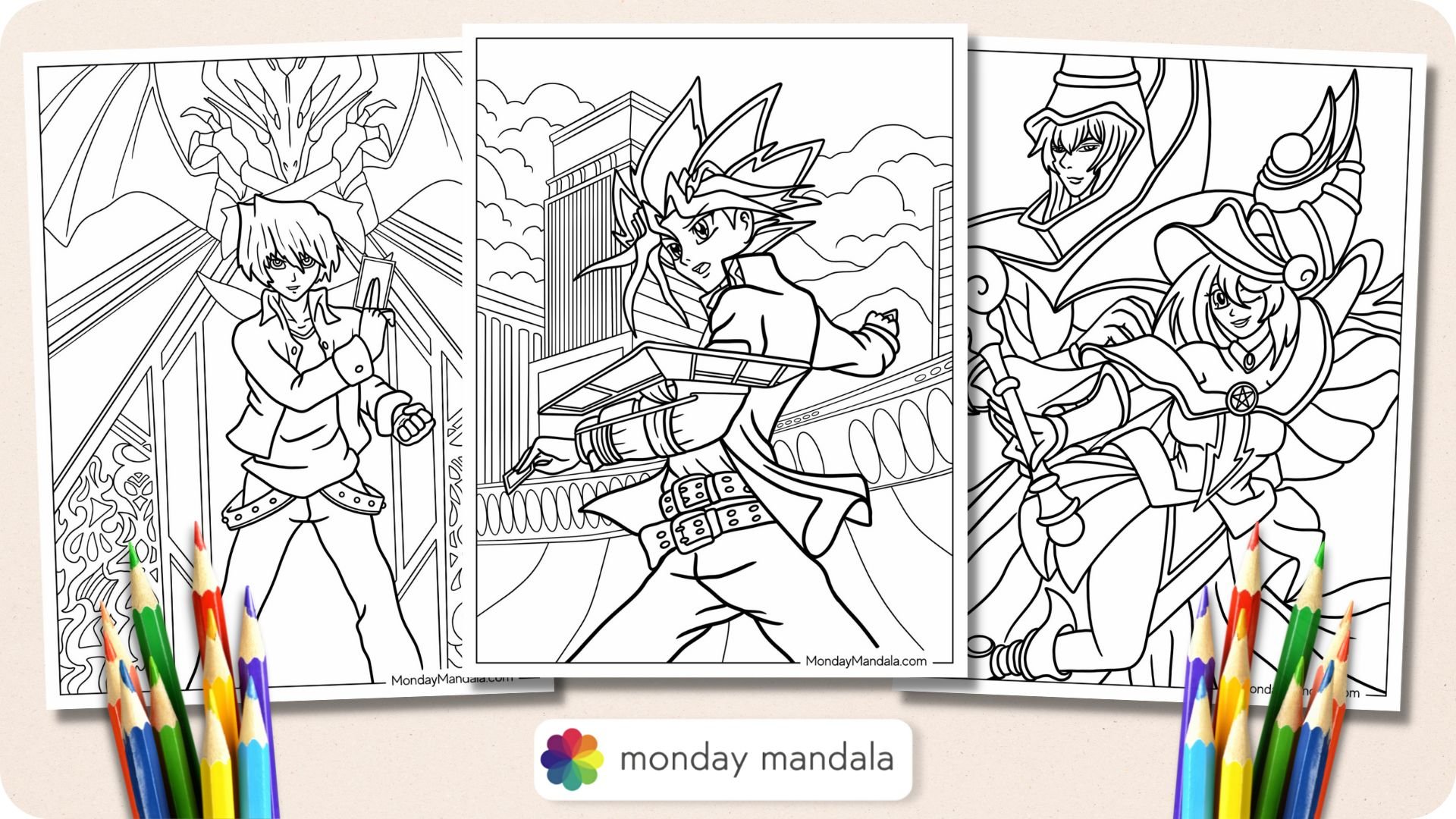 free yu gi oh coloring pages