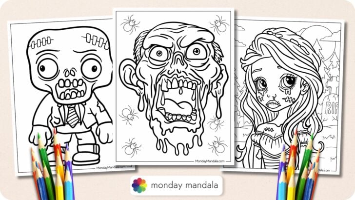 Zombie Coloring Pages Featured Image v2