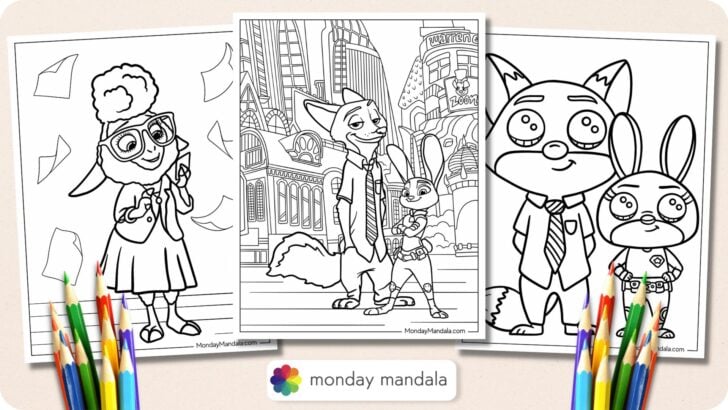 Zootopia Coloring Pages Featured Image