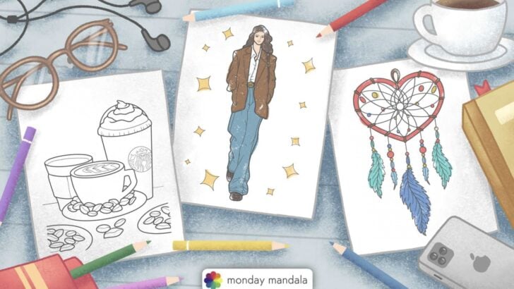 adult coloring pages for adults featured image