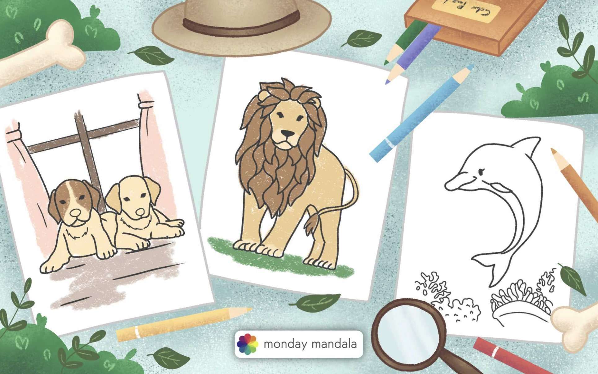 kid coloring pages animals