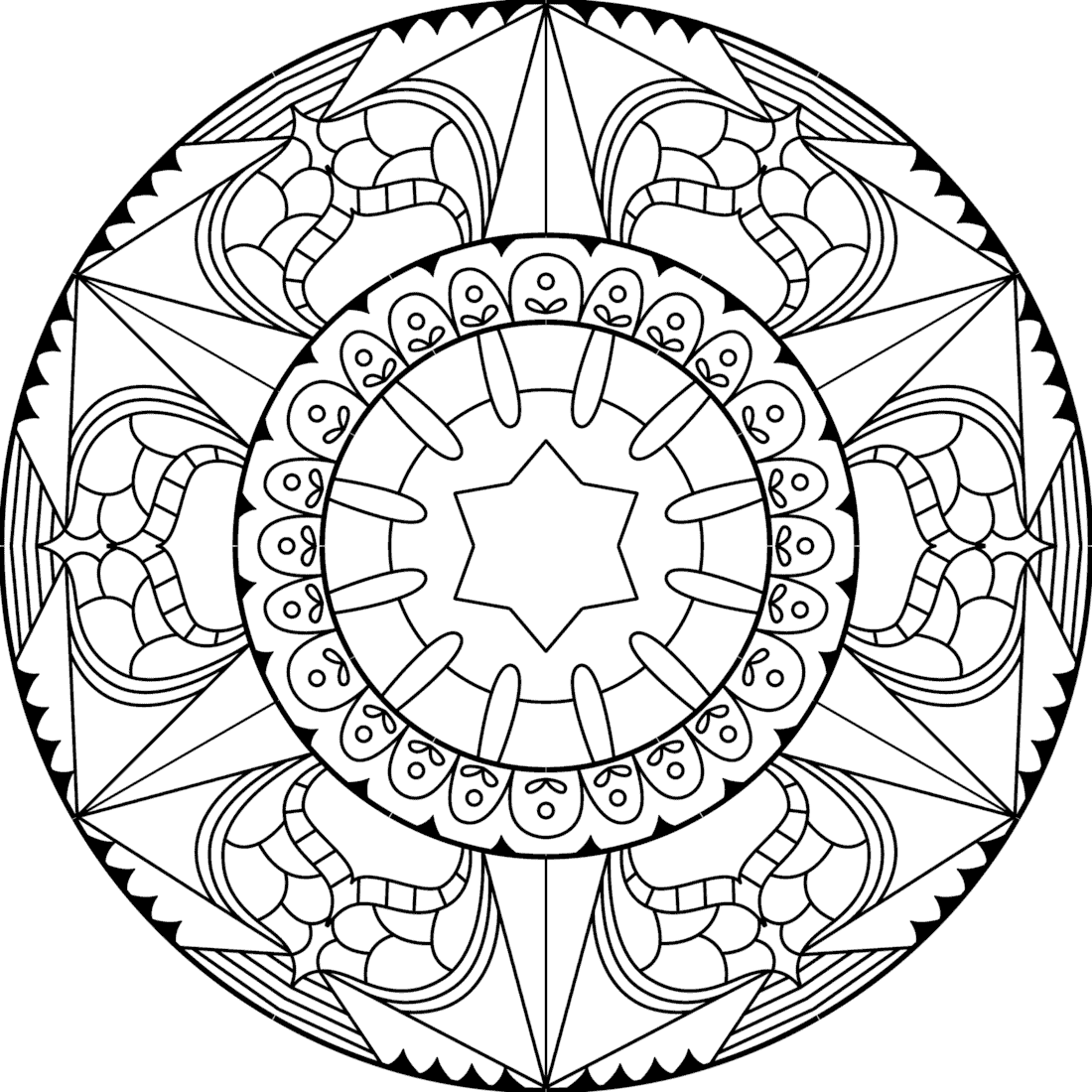 Free coloring pages for you to print - Monday Mandala