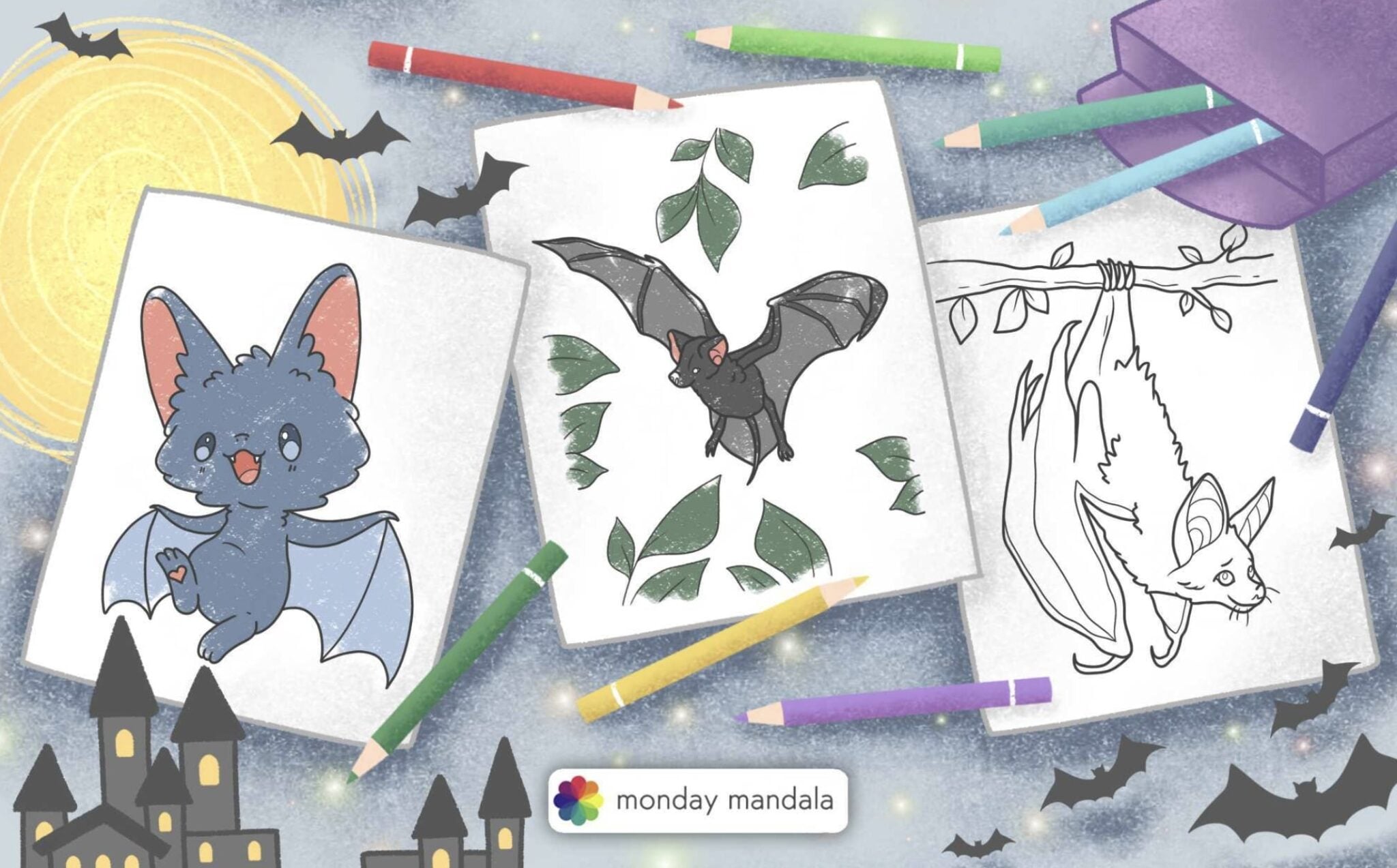 31 Bat Coloring Pages (Free PDF Printables)