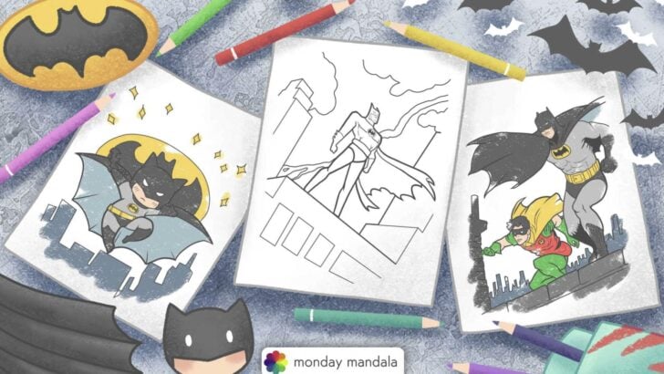 batman coloring pages feature image