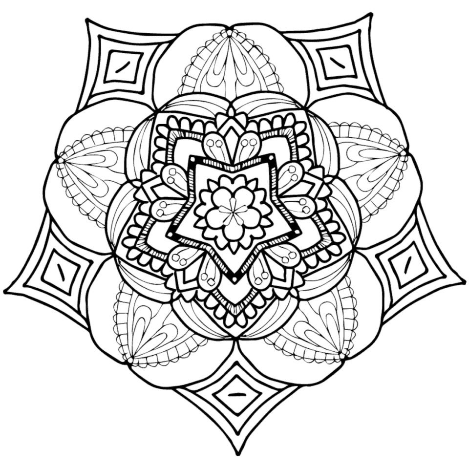Free coloring pages for you to print - Monday Mandala