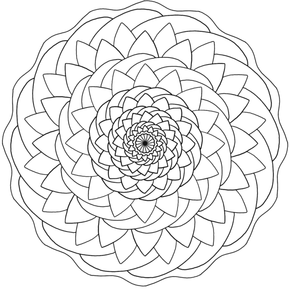 Free coloring pages for you to print - Monday Mandala