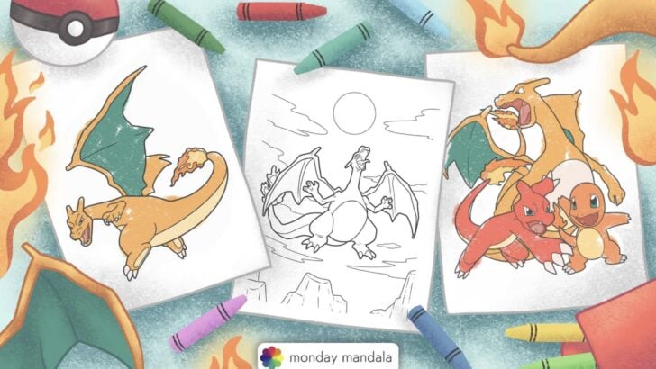 charizard coloring pages featured image