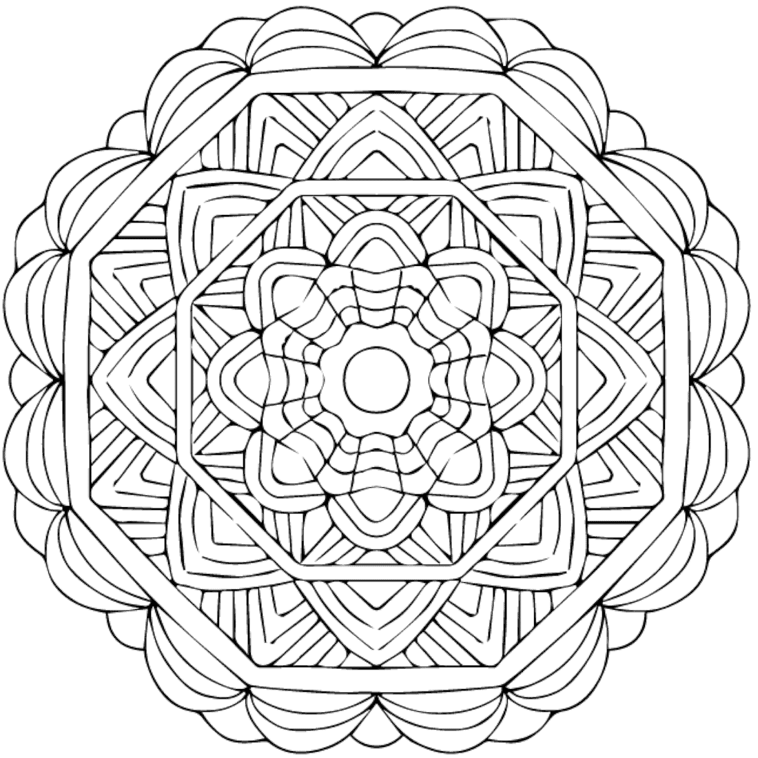 Coastal Curves Mandala