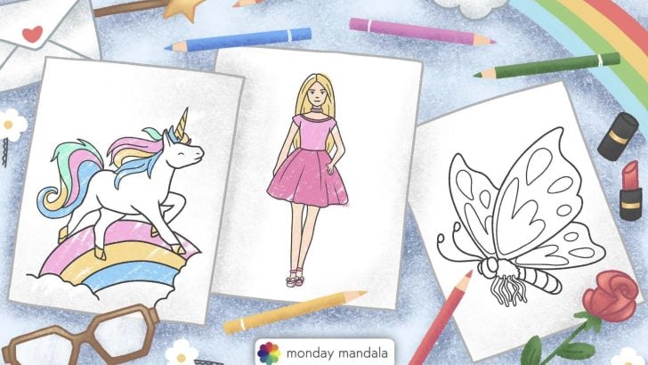 coloring pages for girls featured image