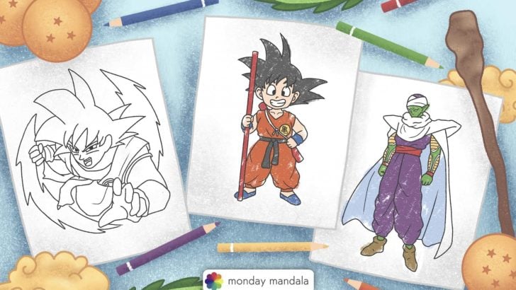 dragon ball z coloring pages featured image