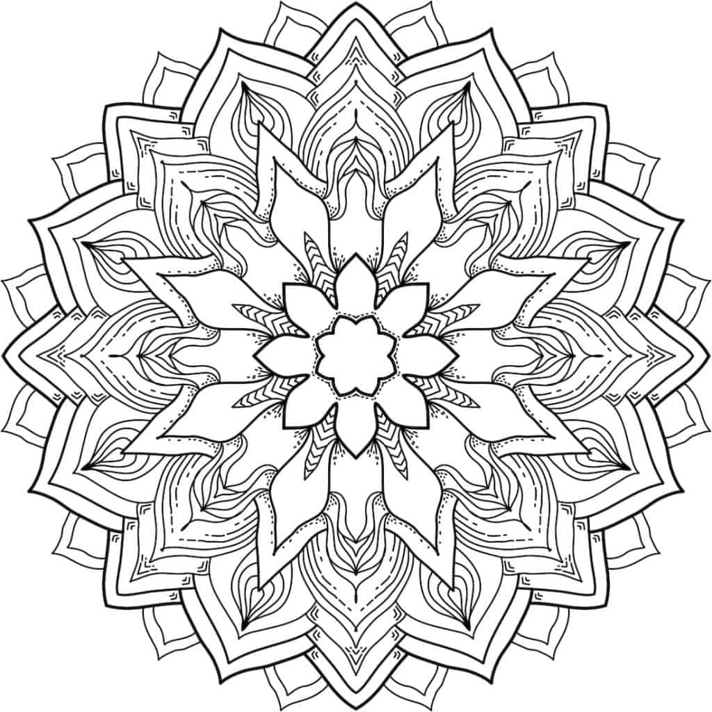 Flower Power Coloring Page Monday Mandala Flower Power Coloring Page Monday Mandala