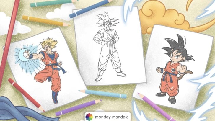 goku coloring pages featured image