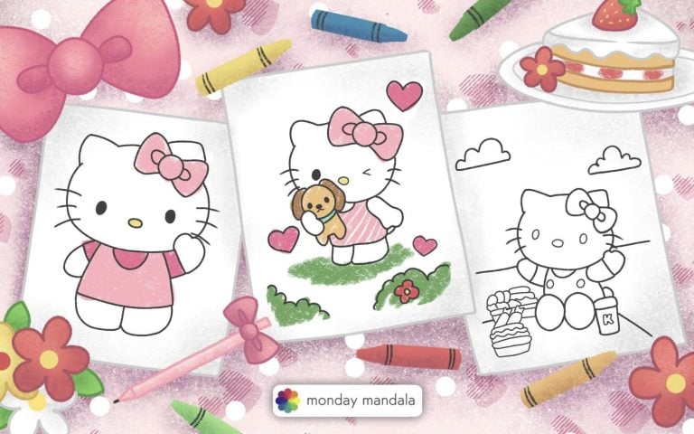 68 Hello Kitty Coloring Pages (Free PDF Printables)