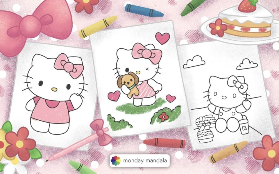 68 Hello Kitty Coloring Pages (Free PDF Printables)