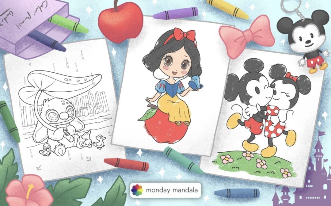 22 Cute Disney Coloring Pages (Free PDF Printables)