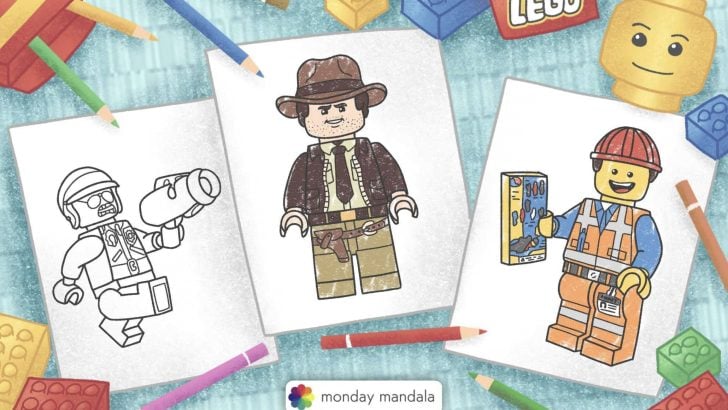 lego coloring pages feature image