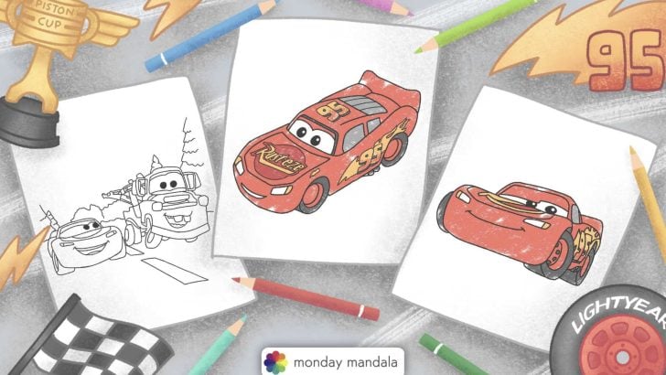 lightning mcqueen coloring pages feature image