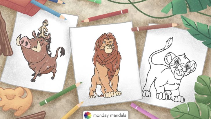 lion king coloring pages feature image