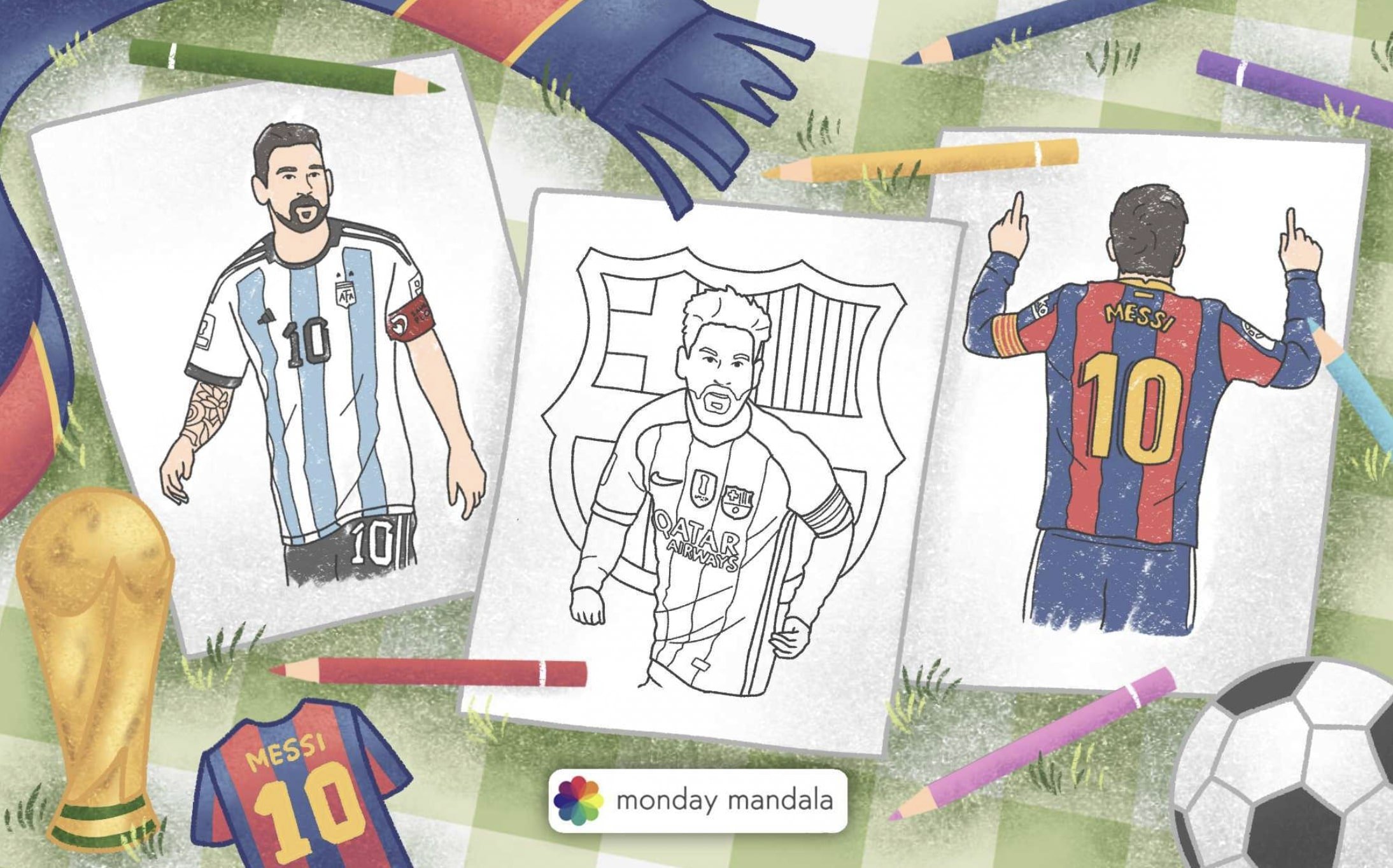 how to draw messi easy