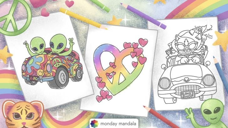 lisa frank coloring pages feature image