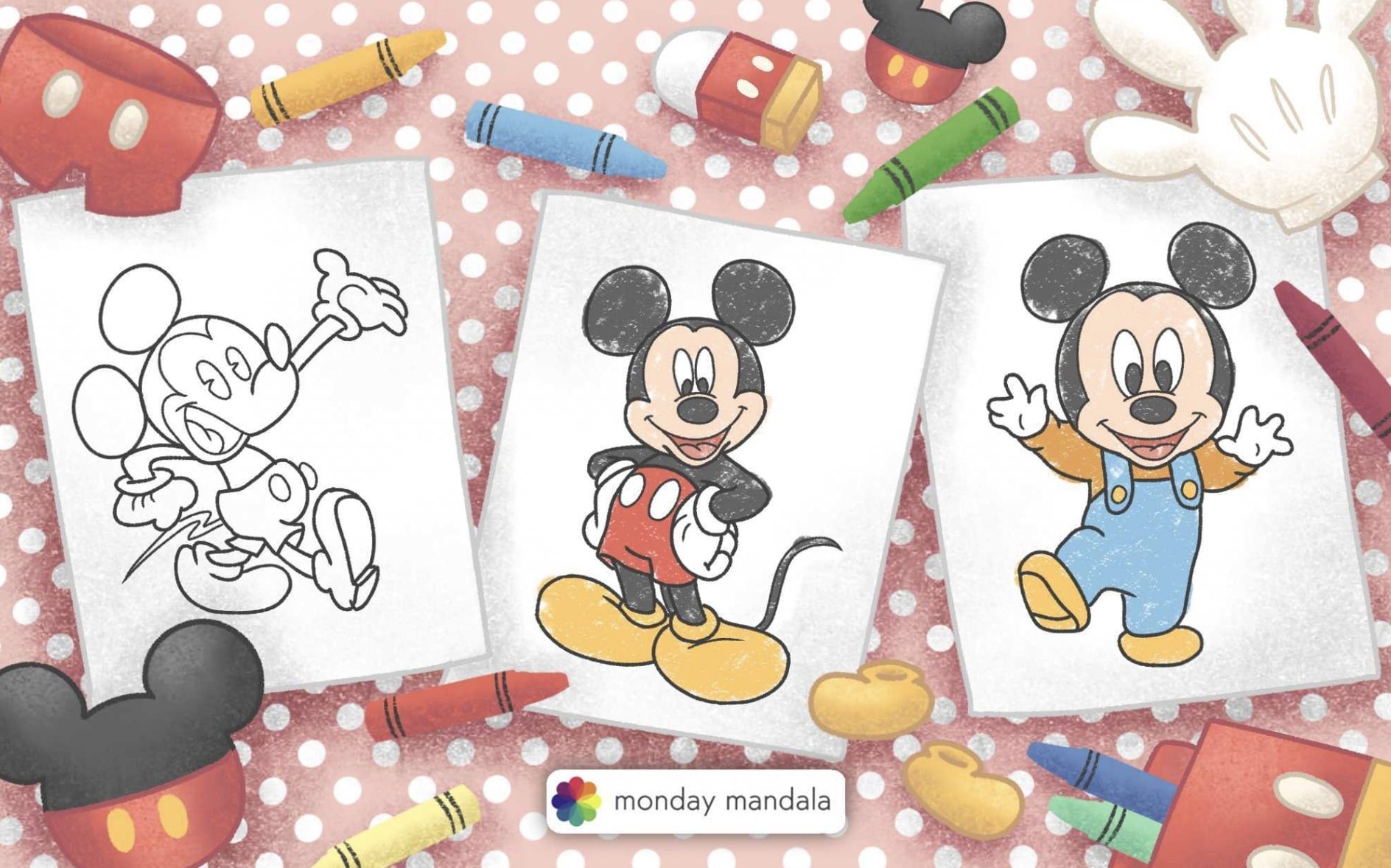 easy baby mickey and minnie mouse drawings