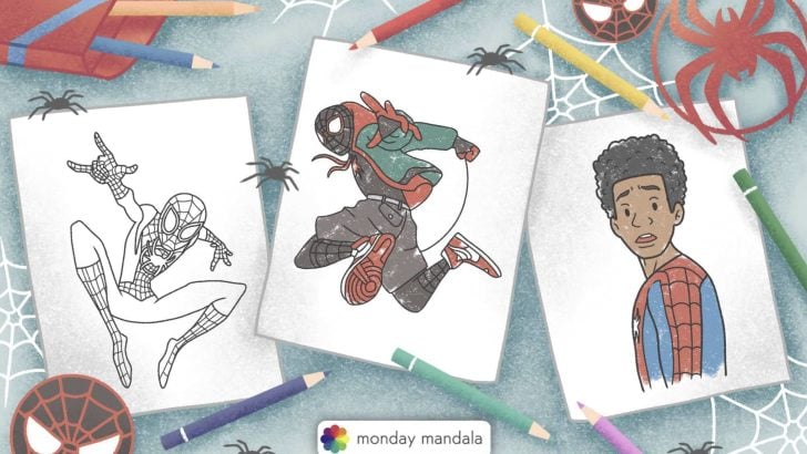 miles morales coloring pages feature image