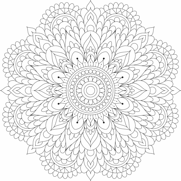 Free coloring pages for you to print - Monday Mandala