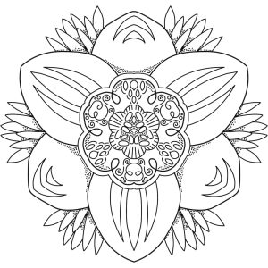 Free coloring pages for you to print - Monday Mandala