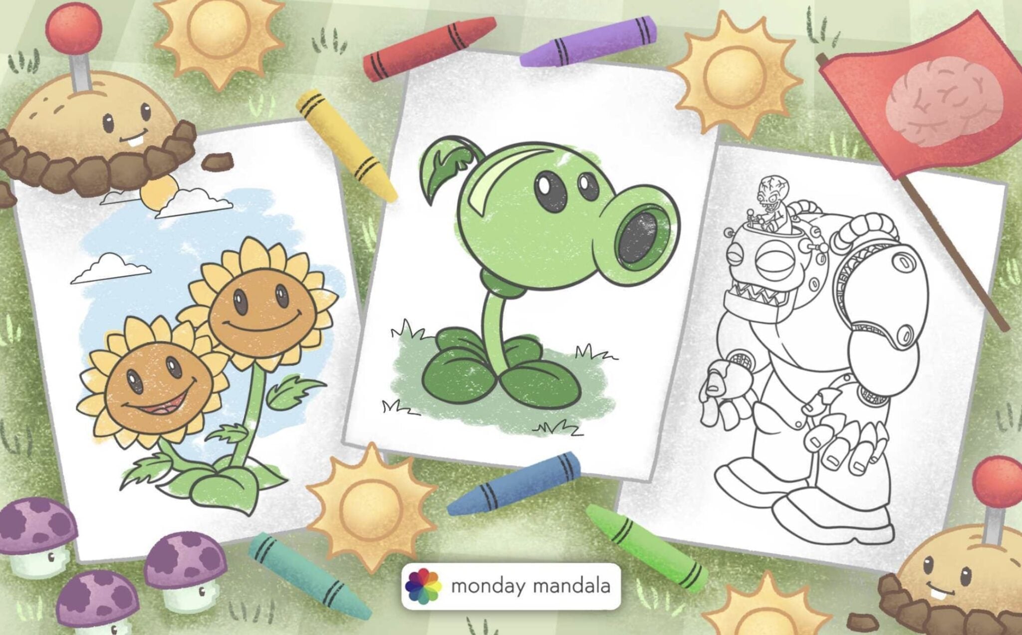 34 Plant vs Zombies Coloring Pages (Free PDF Printables)