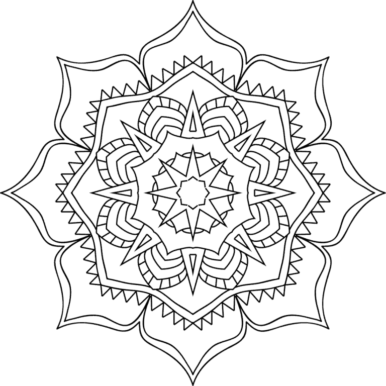 Simpler Times Coloring Page - Monday Mandala