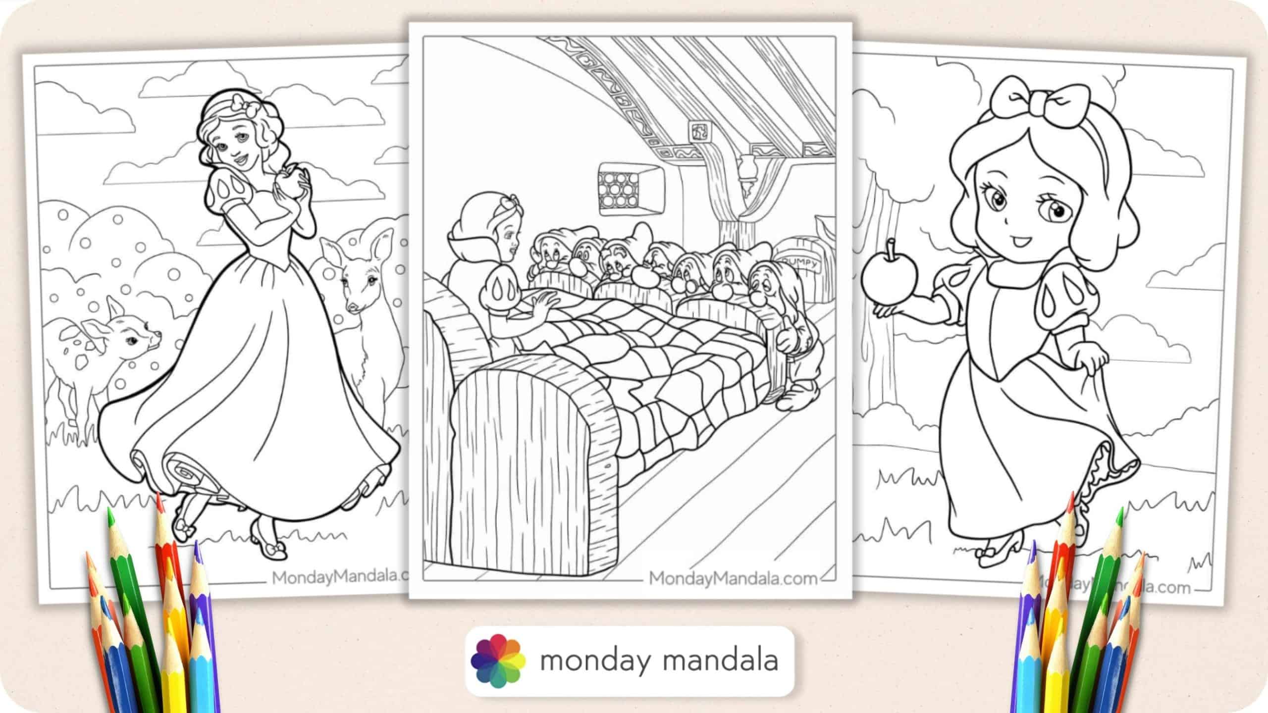 Disney Princess Coloring Pages Snow White And Prince 