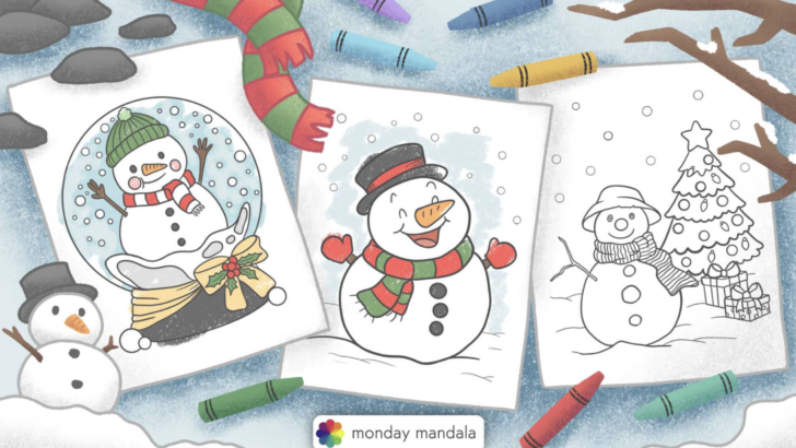 snowman coloring pages featured image