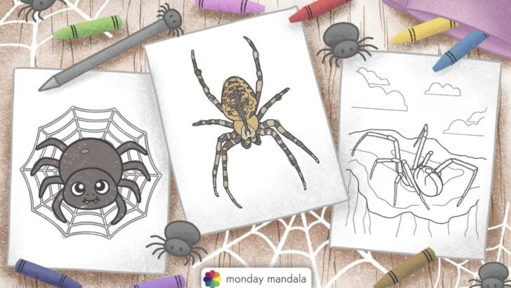spider coloring pages feature image