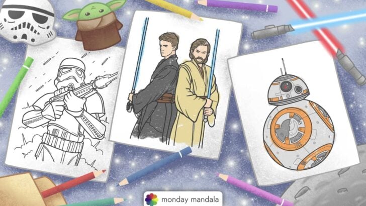 star wars coloring pages feature image