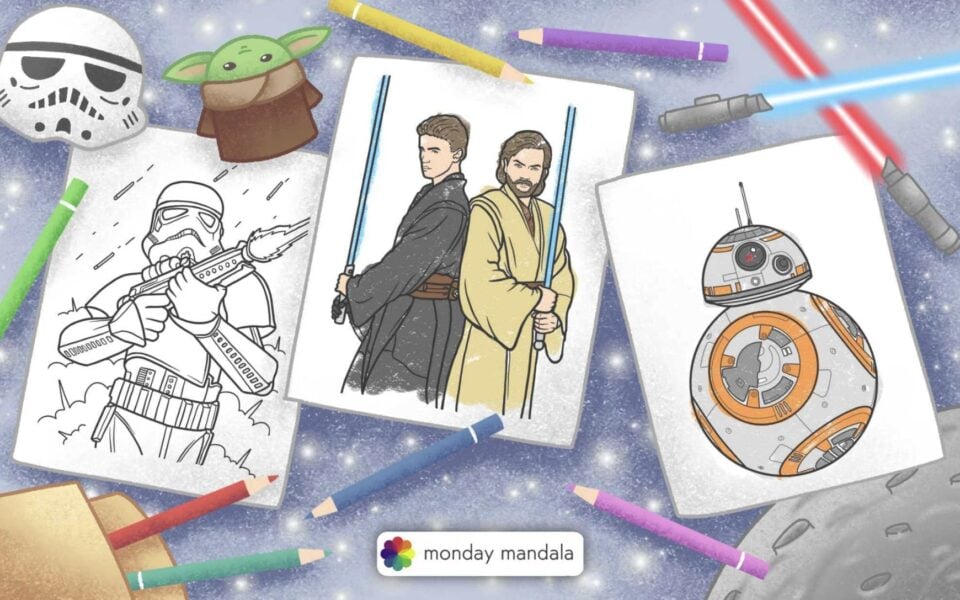 30 Star Wars Coloring Pages (Free PDF Printables)