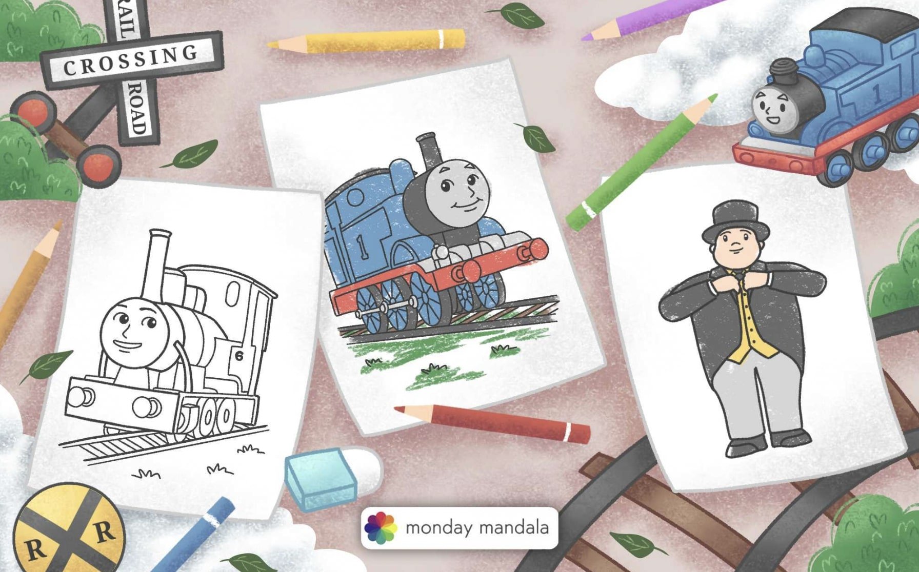 thomas and friends coloring pages featured image