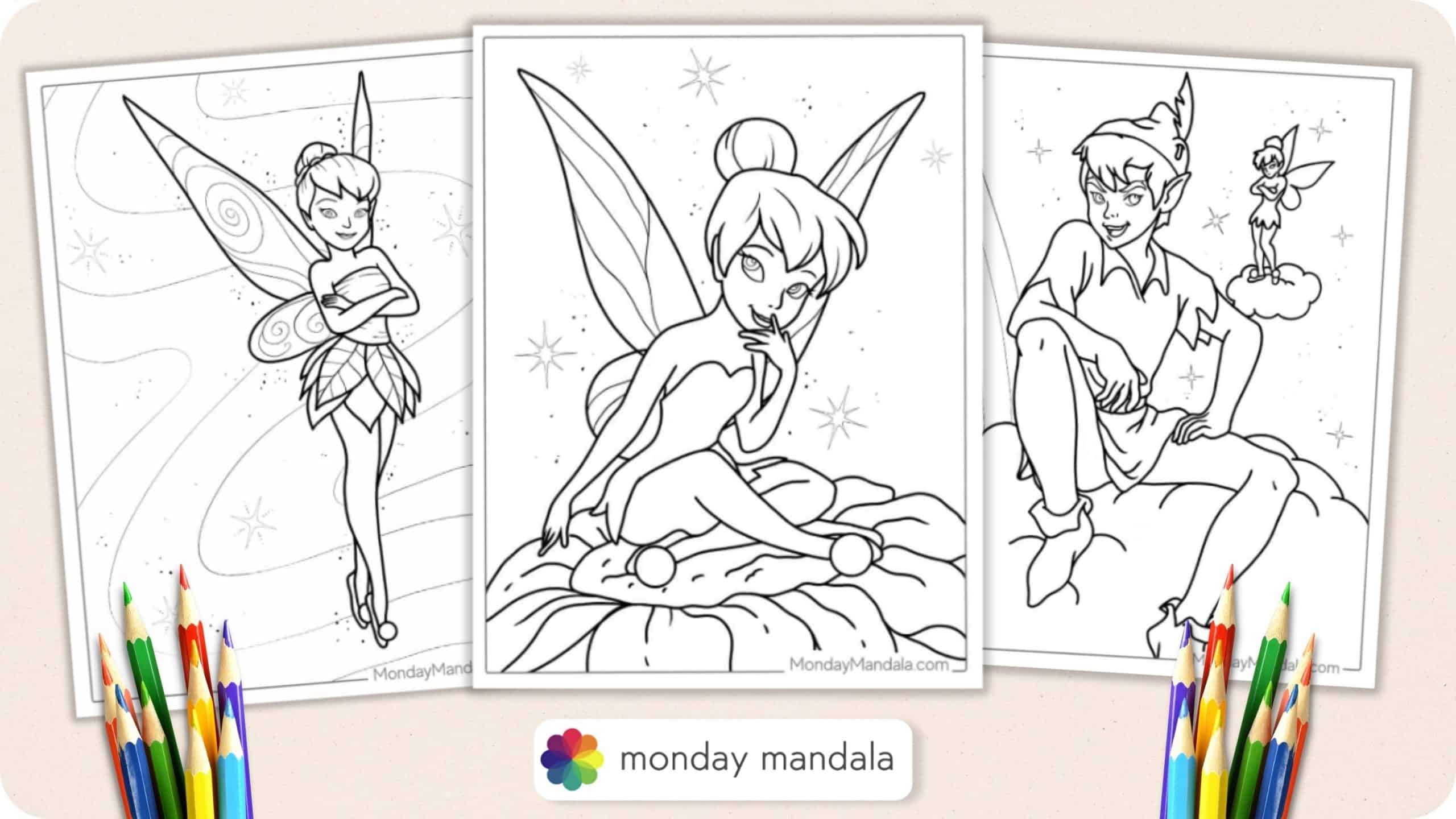 tinkerbell water fairy coloring pages