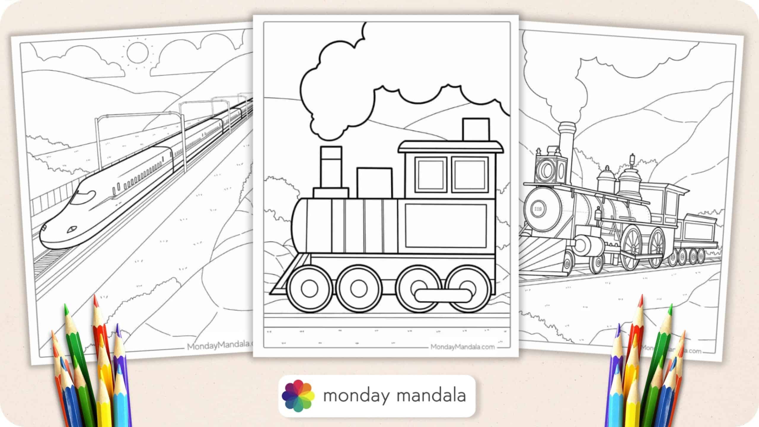 train box cars coloring pages