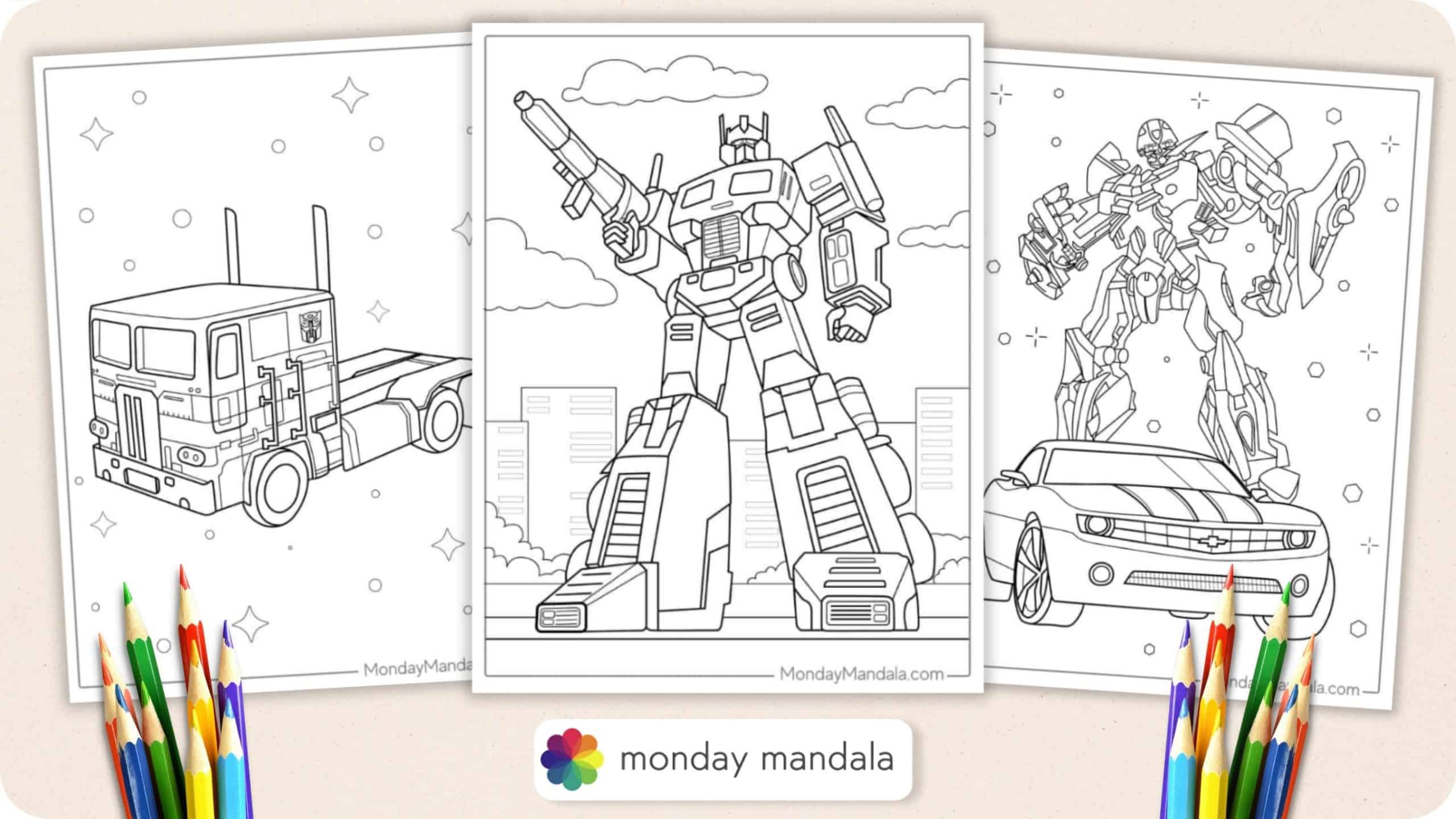 snarl transformer coloring pages