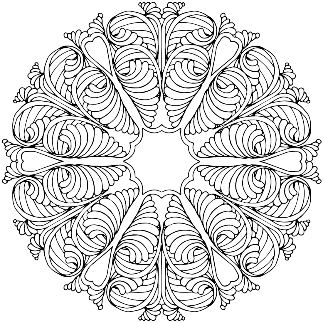 Under the Sea Coloring Page - Monday Mandala