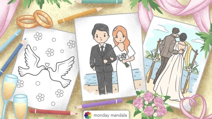 wedding coloring pages featured image