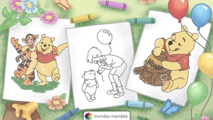 winnie the pooh coloring pages feature image